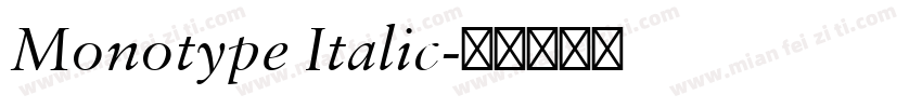 Monotype Italic字体转换